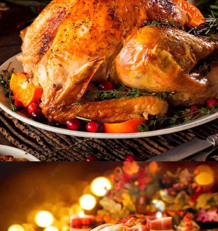 虾滩 火鸡圣诞感恩节烤生火鸡生大火鸡冷冻整只带头带脚火鸡 20斤火鸡