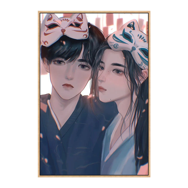 刘耀文宋亚轩diy文轩cp数字油画高颜值动漫绘图手工填色涂鸦挂画