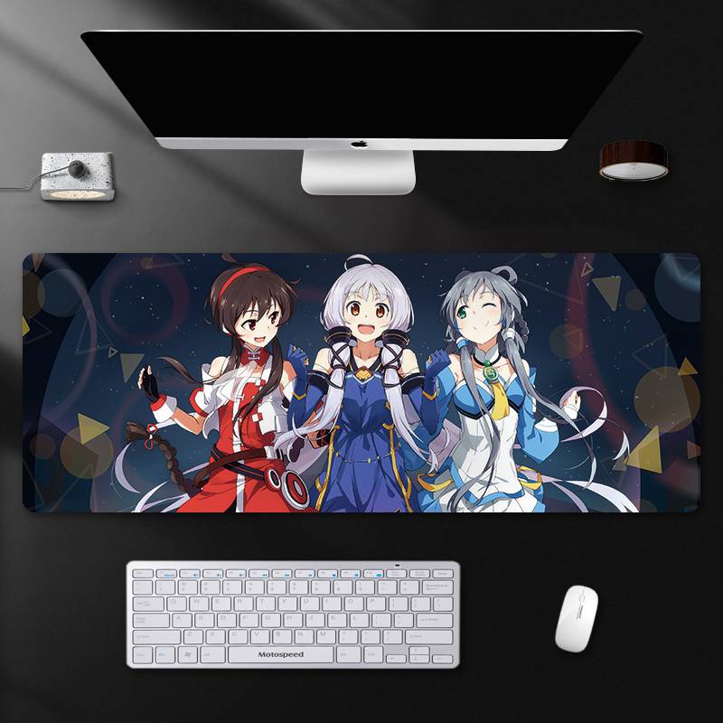 鼠标垫超大动漫电脑桌垫洛天依周边游戏鼠标垫大号办公鼠标垫定制 a7