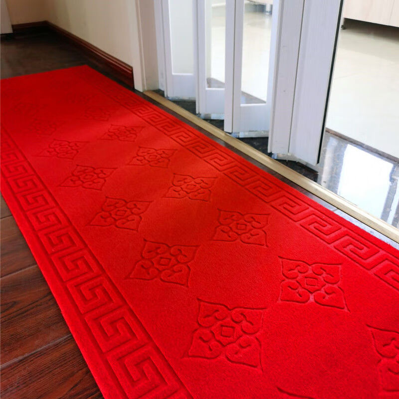 澳颜莱甄简良品进门走廊红防滑脚垫门厅地垫门垫可