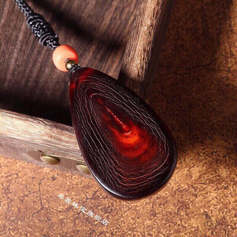 老牛角水滴切牌无事牌男士女转运吊坠挂件文玩古玩老牛角水滴切牌无事