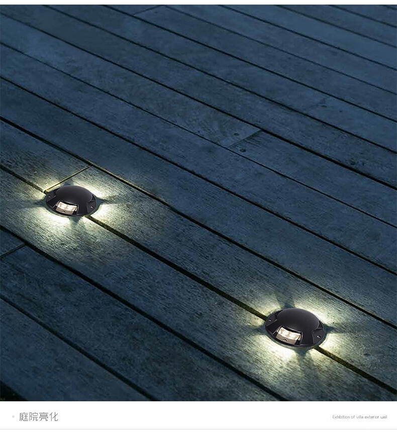 欧普侍太阳能地埋灯led户外防水侧透光3w埋地灯墙角灯侧光灯景观庭院