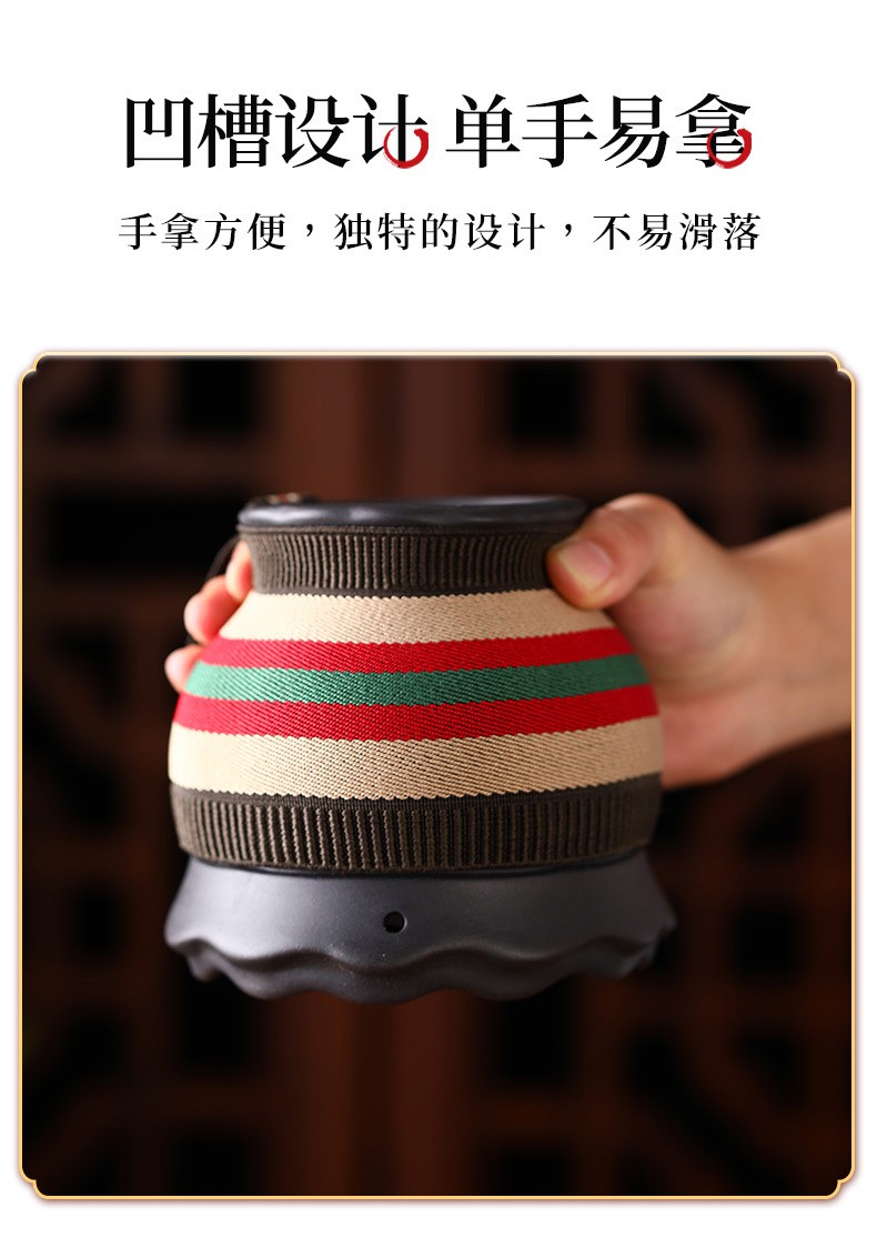 火龙罐中医专用砭石艾灸罐双层莲花口温灸仪美容院医院刮痧器具 大号