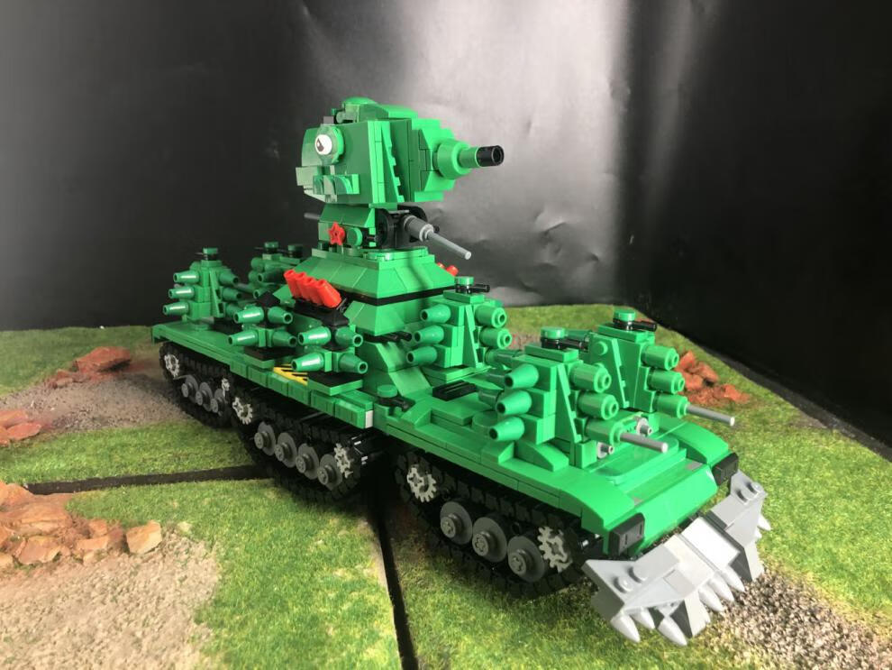2022新款p1000巨鼠坦克 柒彩创意moc二战军事苏军kv44巨鼠p1000重型