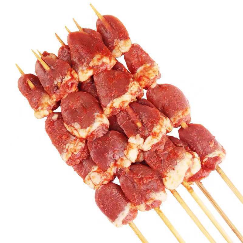 奥尔良鸡心串烧烤肉串30串鸡心串炭烧烤生鸡心串烧烤鸡心串一包30串