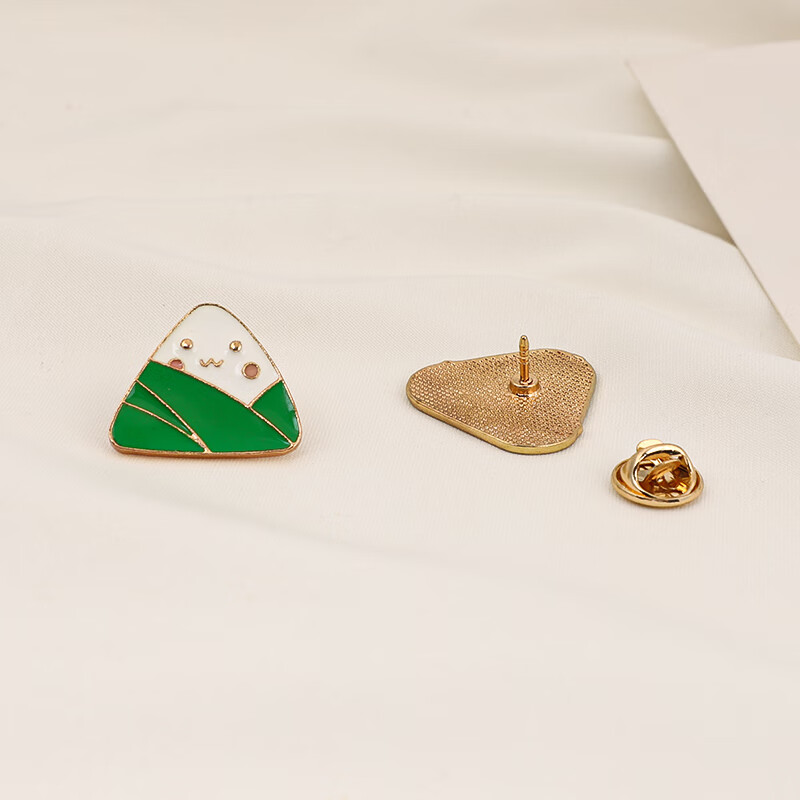 ck if施华洛世奇锆端午节礼物中国风粽子小胸针手工金属高端徽章别针