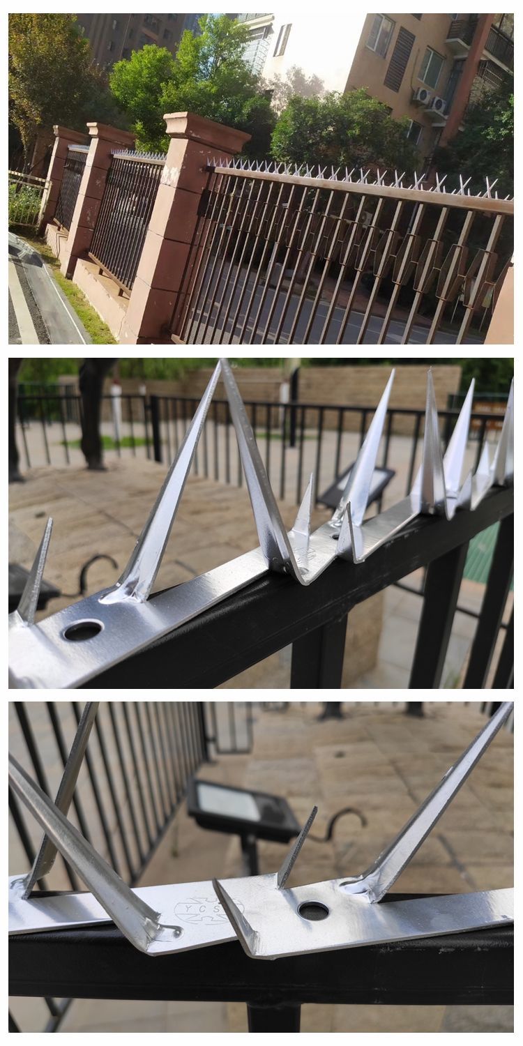 防爬刺 钉热镀锌围墙别墅防盗刺铁刺墙头不锈钢防爬钢刺围栏刺 热镀锌