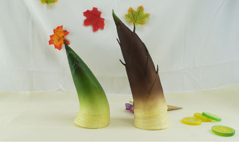 仿真竹笋模型pu蔬菜假冬笋摆件商场超市橱柜装饰摆设道具教具pu毛笋