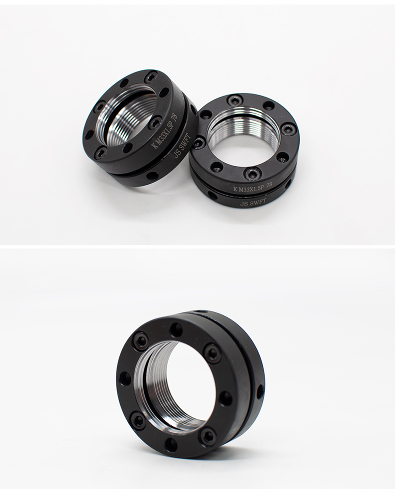 k型轴向精密锁紧螺母 机床滚珠丝杠承螺母圆形松止退自锁定螺帽 k-m48