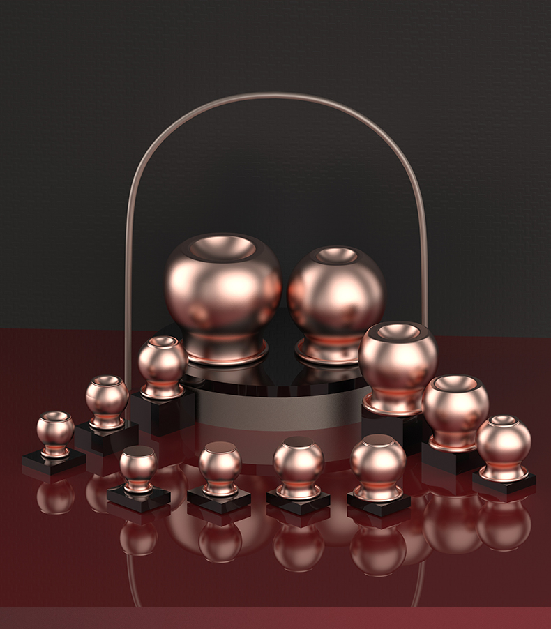 ha铜罐火罐拔罐器祛湿中医用超大凹底纯铜罐加热扶阳新品紫铜罐凹底4