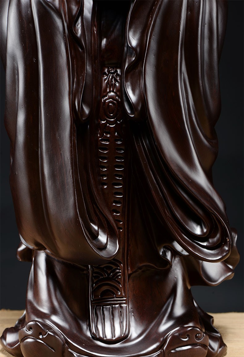 雅木品红木雕孔子摆件孔夫子雕像助学业客厅装饰桌面摆件实木雕刻工艺