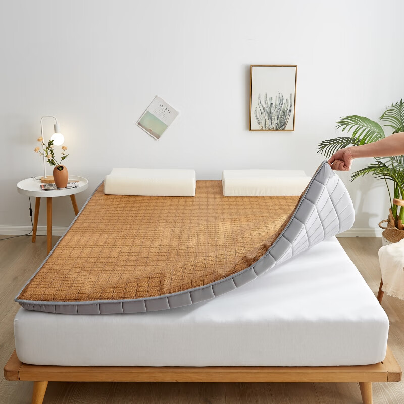 南极人床垫 夏季两用ab面藤席印花床垫 床垫软垫加厚学生宿舍单人上