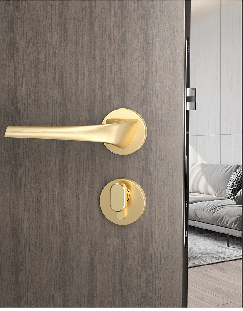 2022新款豪宝门锁豪宝门锁室内卧室静音磁吸房门锁北欧简约分体锁实木
