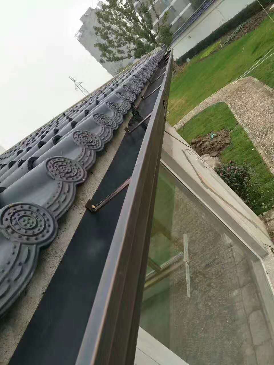 0型材天沟排水槽阳光房屋面pvc接雨水管 8英寸天1.5mm