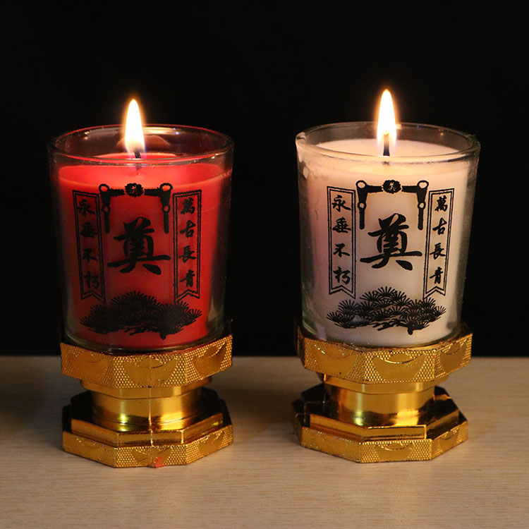 精品清明白蜡烛防风祭奠扫墓头七灵堂布置蜡烛无烟无烟蜡烛白奠精品白