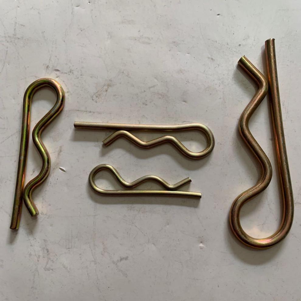 插销弹簧钢b型弹性开口销波浪销r形销子卡销发夹锁销插销混装10个五种