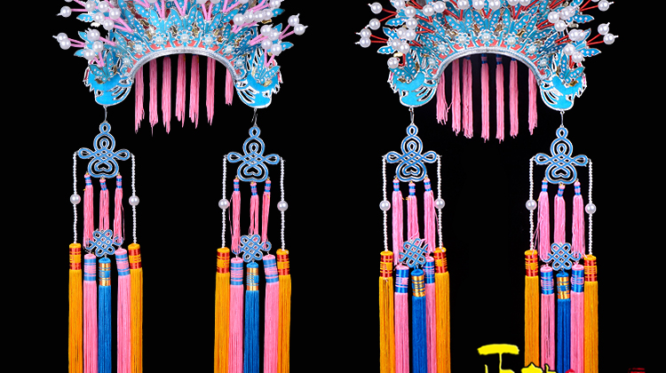 牧狮虎正龙戏装 京剧戏曲用品古装新娘头饰国潮摄影贵妃醉酒 蝴蝶凤冠