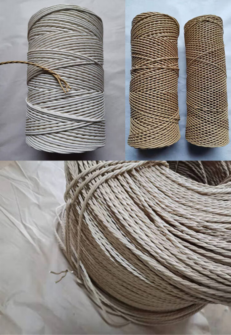 牛皮纸绳子编织手挽吊牌中药diy礼品单股月饼茶叶捆扎点心色椅子 本色