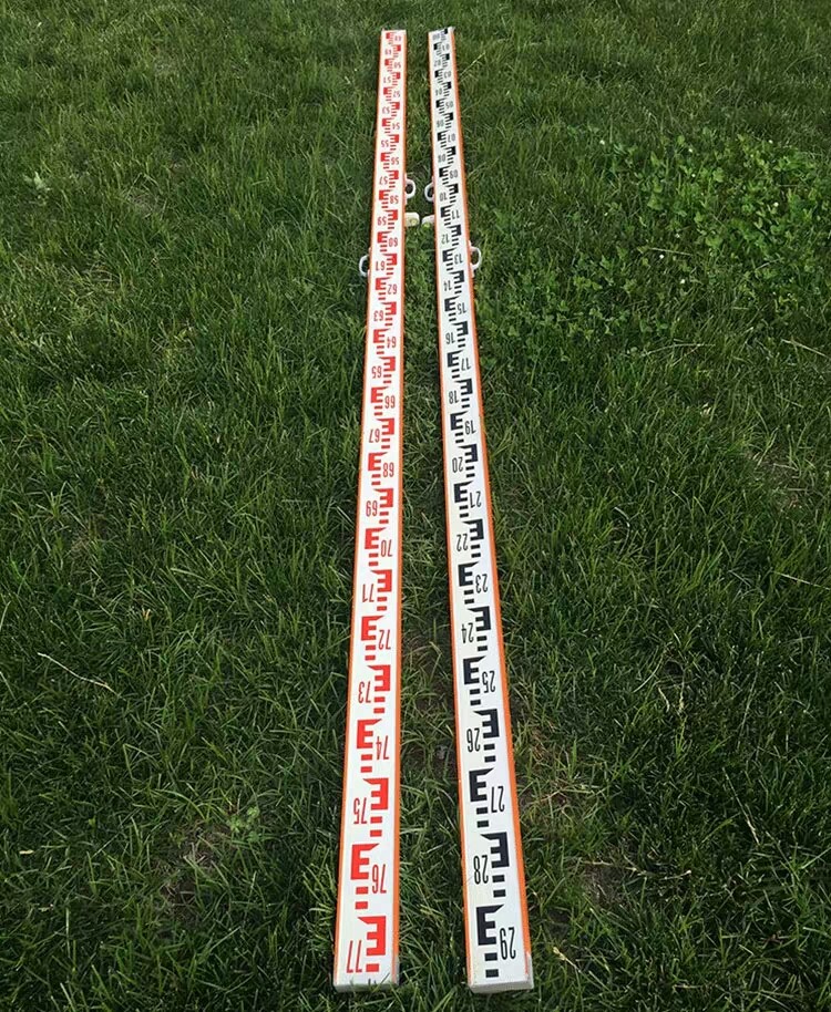 河北珠峰2米3m黑红木质水准标尺三四等水准专用尺板红黑面测量尺 三米