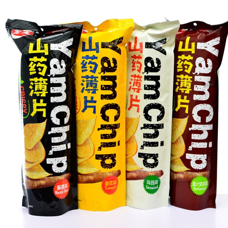 宏途山药薄片山药片90g80g薄脆薯片办公室食膨化食品海苔味90g4袋