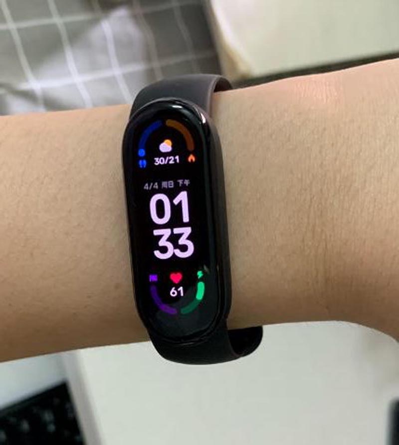 智能运动app消息提醒5计步公交支付码心率防水表珠佩丽 小米手环6