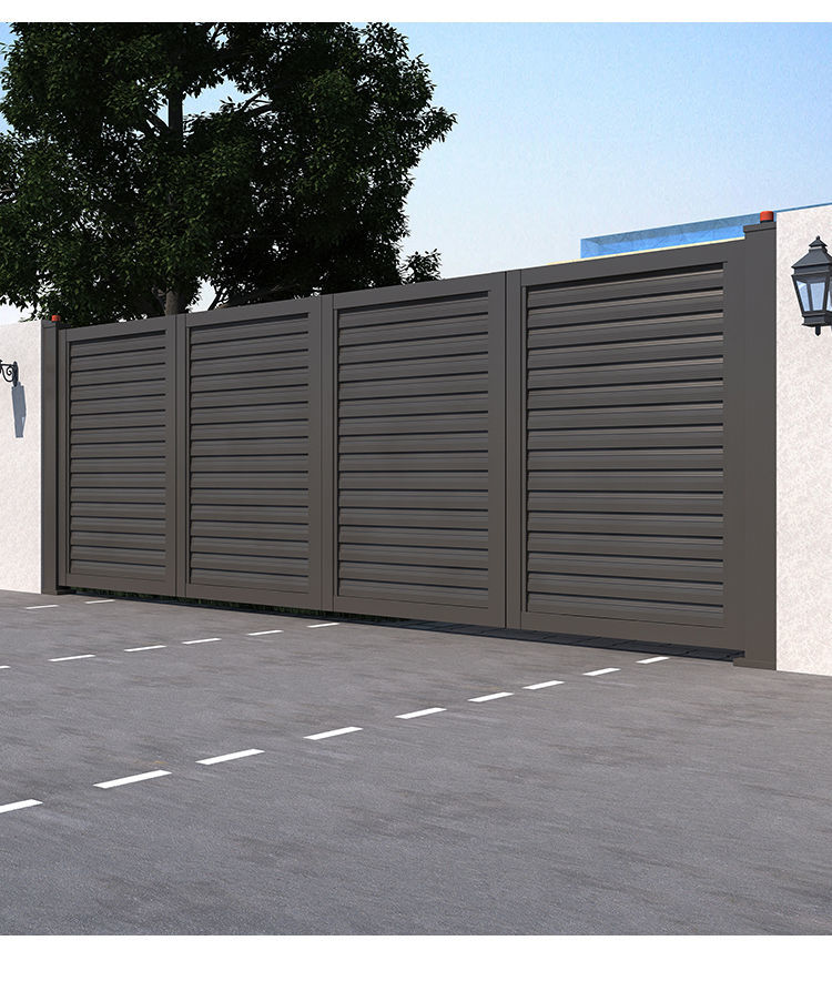 德燚铝合金电动推拉平移门庭院大门别墅院子四开门花园入户子母对开门