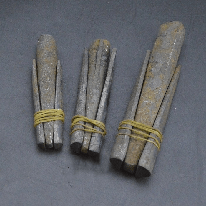 劈石器楔子神器开石夹片破石头打石材工具铁凿子特钢石匠8分1寸桥梁破