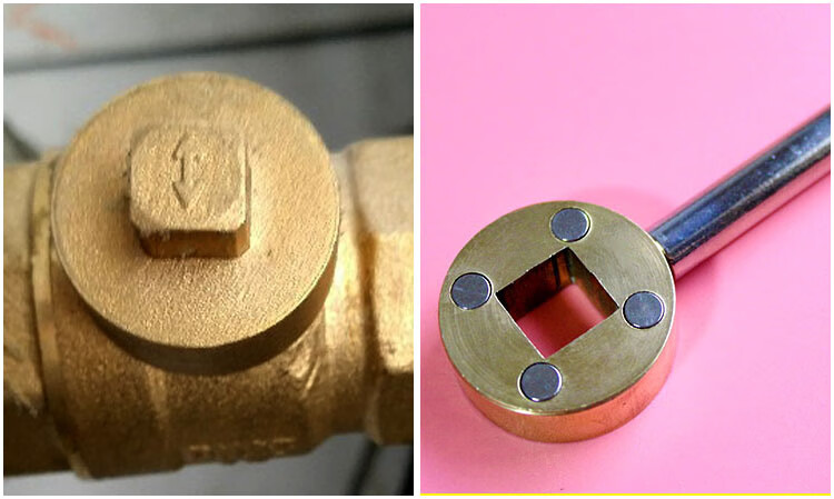 阀门钥匙暖气供暖热力地暖磁性锁闭阀钥匙阀门开关磁力扳手自来水表前