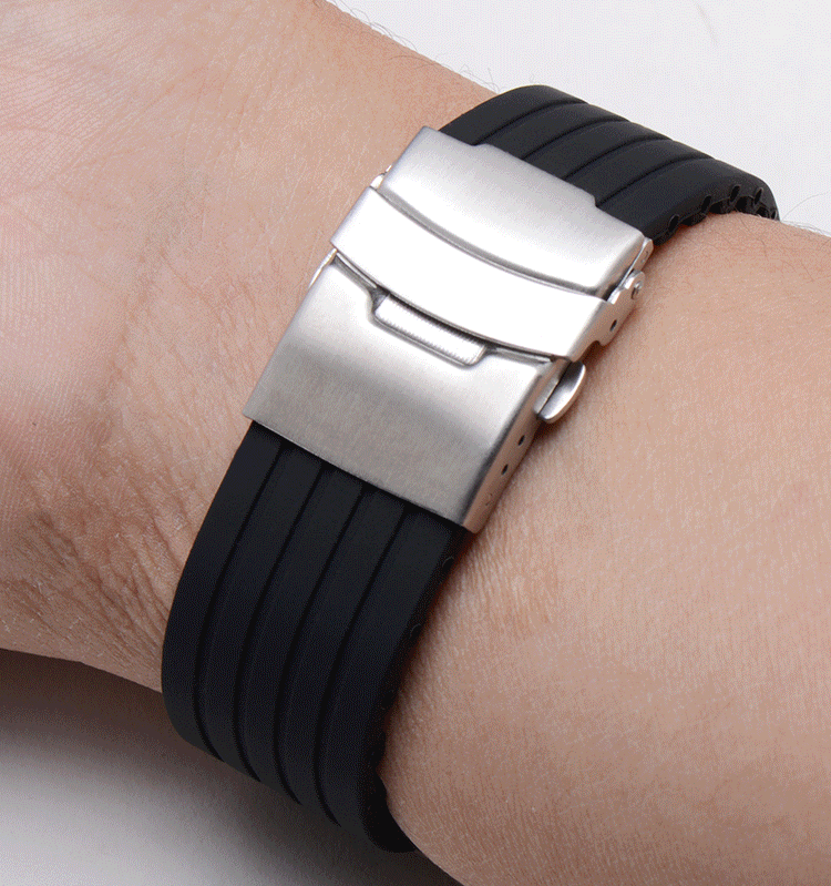 适用于硅胶橡胶手表带适用宝珀五十寻噚50005008b5015经典系列2223mm