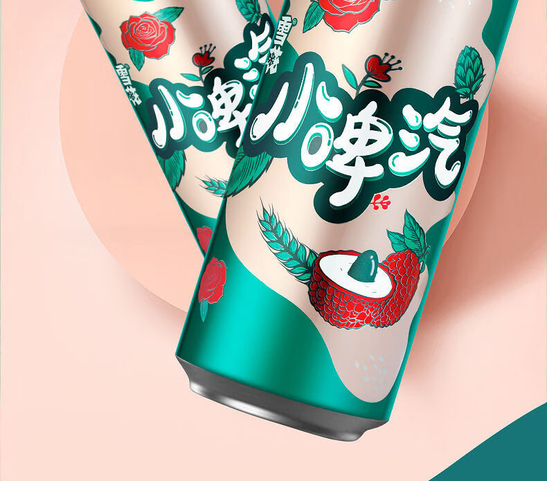 雪花小脾汽气500ml12听雪花小脾气玫瑰荔枝味果酒啤酒风味碳酸饮料小