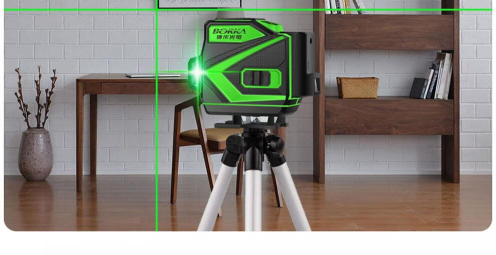 新款12线水平仪投线仪绿光高精度激光贴地仪 8线标线仪蓝光高强光细线