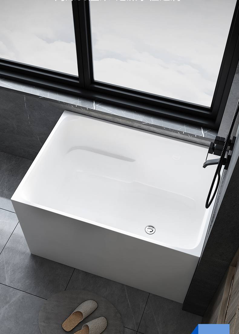 迷你浴缸可移动亚克力小户型浴缸家用独立式日式深泡坐式可移动网红