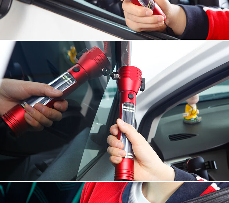 汽车安全锤多功能应急强光手电破窗车用逃生锤消防车载家用防身升级版