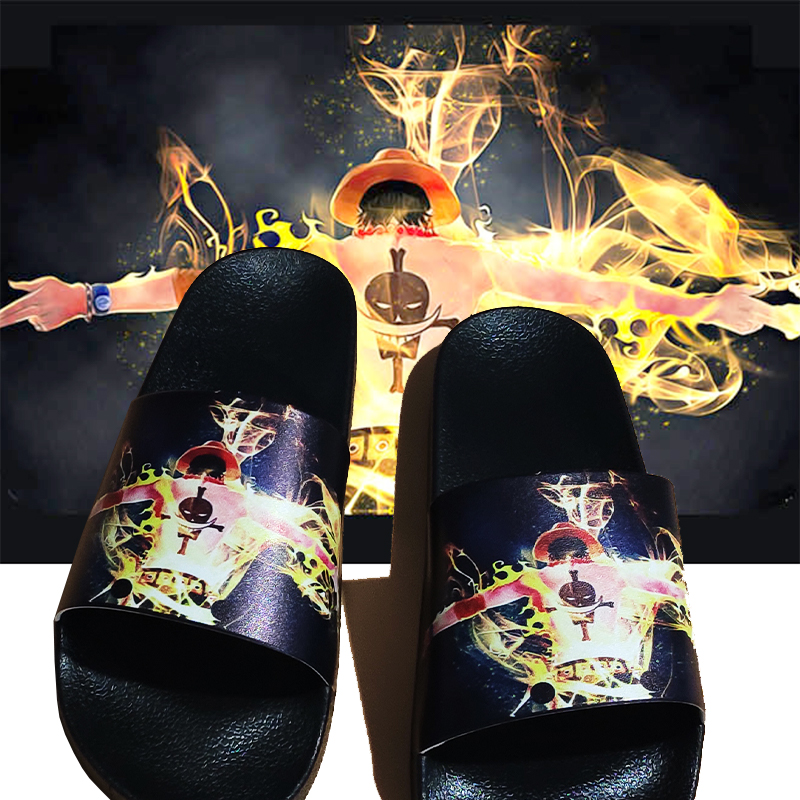 海贼王路飞拖鞋男夏室内家用洗澡火影水墨外穿软底个性 海贼王背影合
