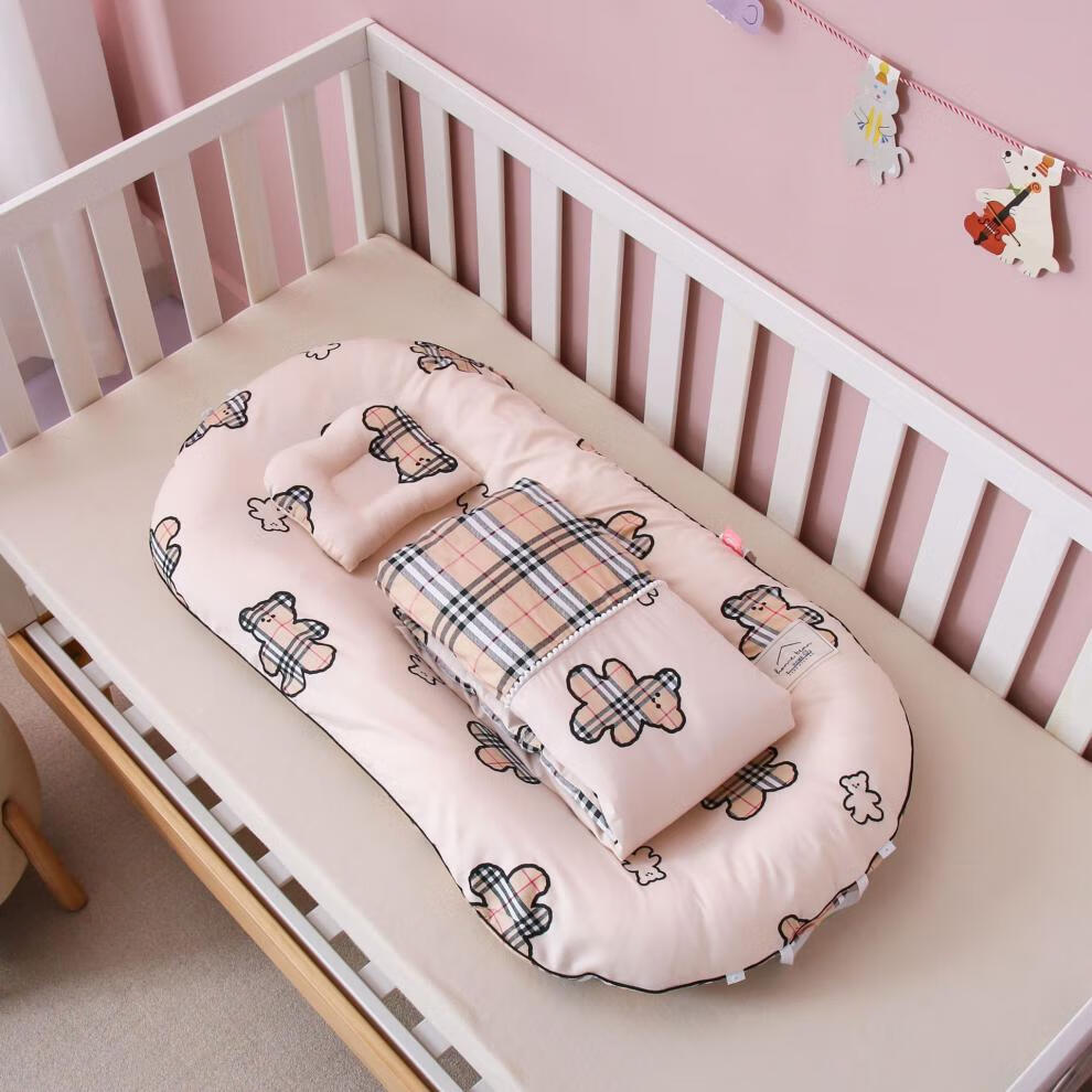 跨境便携式婴儿床中床可拆洗新生儿仿生床外出可折叠旅行床箱包床