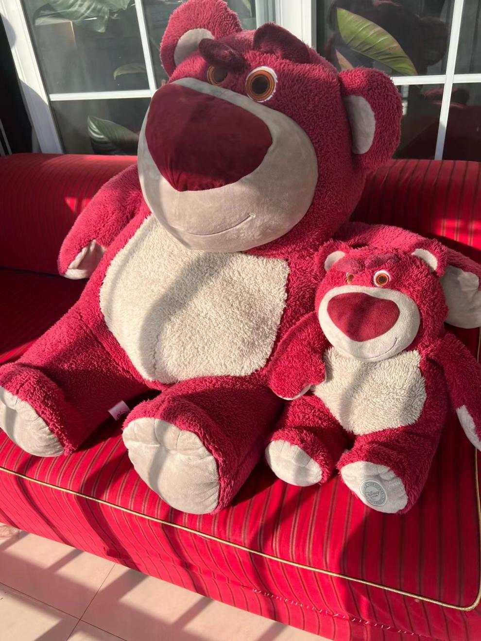 迪士尼草莓熊公仔玩偶玩具总动员草莓香味七夕情人节生日礼物草莓熊40