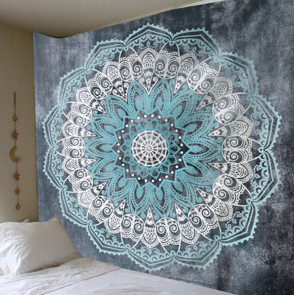 澜布坊粉色曼陀罗挂毯印度壁挂装饰民族风家居波西米亚挂布墙毯21150x