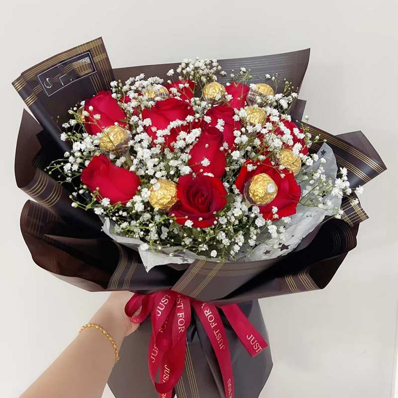 费列罗巧克力花束圣诞节平安夜同城速递女友表白生日重庆上海长沙99颗