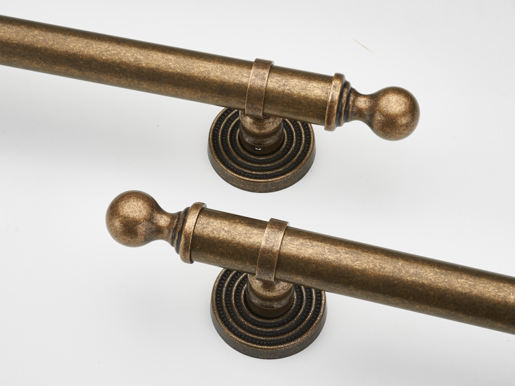 纯铜拉手双开实木门大门中式复古美式全铜纯铜玻璃门把手明装古铜色