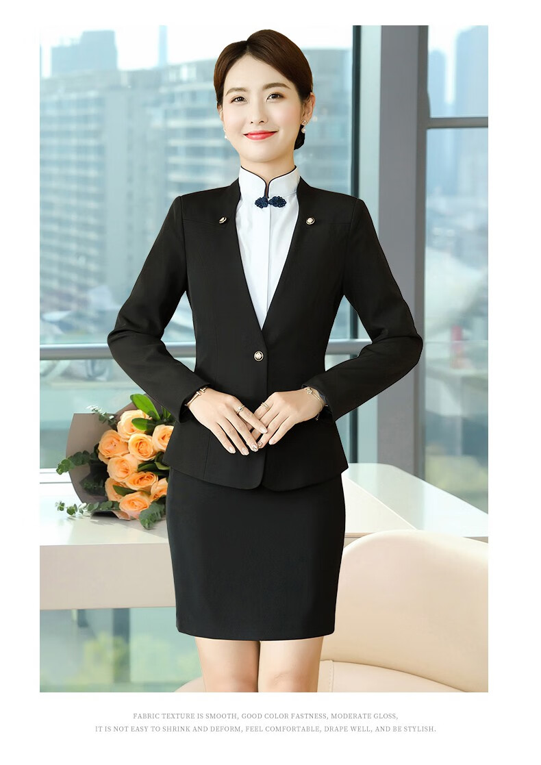 舒弗星酒店工作服女职业装西服套装女物业售楼部客服前台工作装空姐