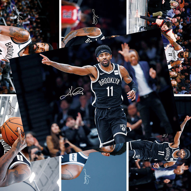 伊麦卡 欧文海报nba全篮网周边同款卧室宿舍超大高清墙贴墙纸 【欧文