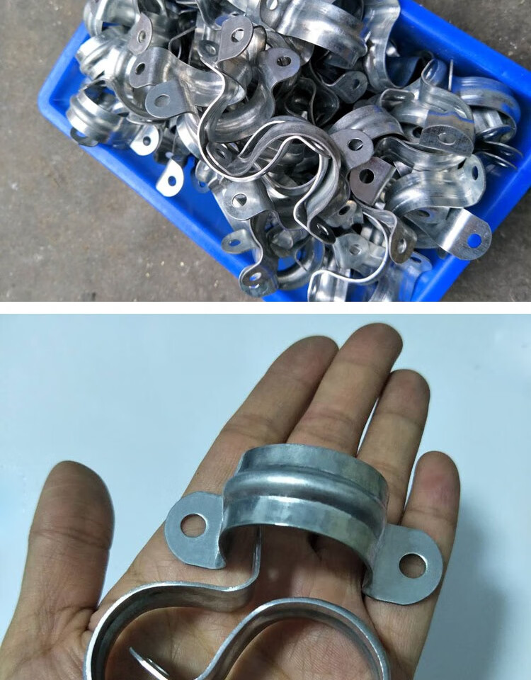 加厚镀锌铁电线卡扣广告牌卡箍方管夹抱箍u型管卡骑马卡水管抱卡卡子