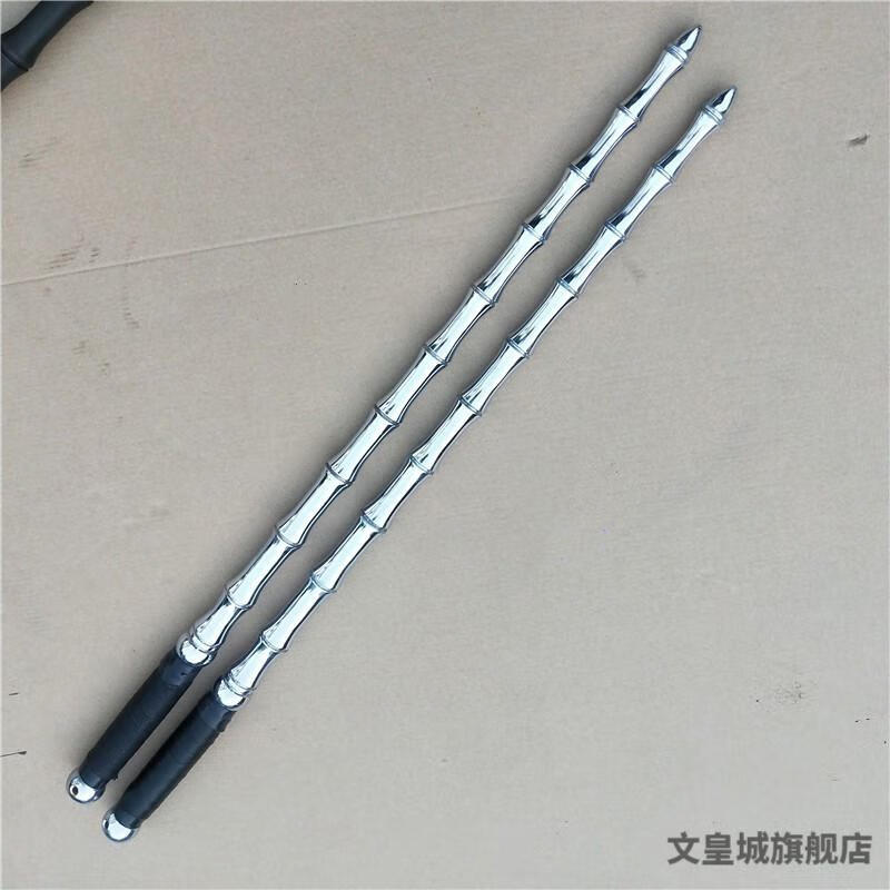 雷莲欣 人气武术器械仿古实心双鞭龙头双锏武术钢鞭双手鞭实心锏未