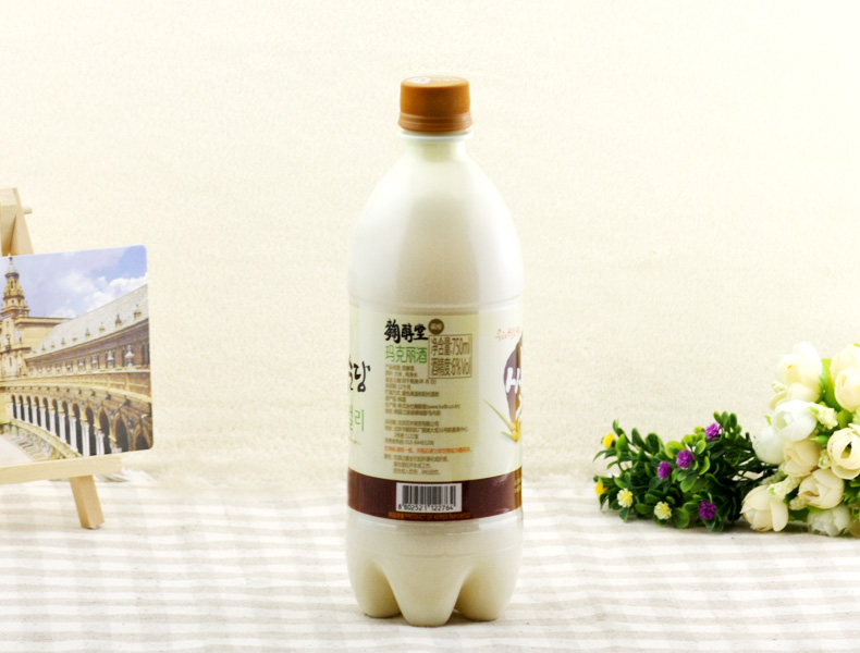 马格利米酒韩国进口麹醇堂米酒瓶装桃子米酒750ml