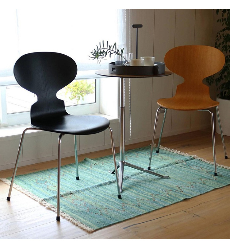 壹拾壹厅蚂蚁椅北欧简约餐椅设计师款中古家用餐厅椅咖啡厅靠背椅