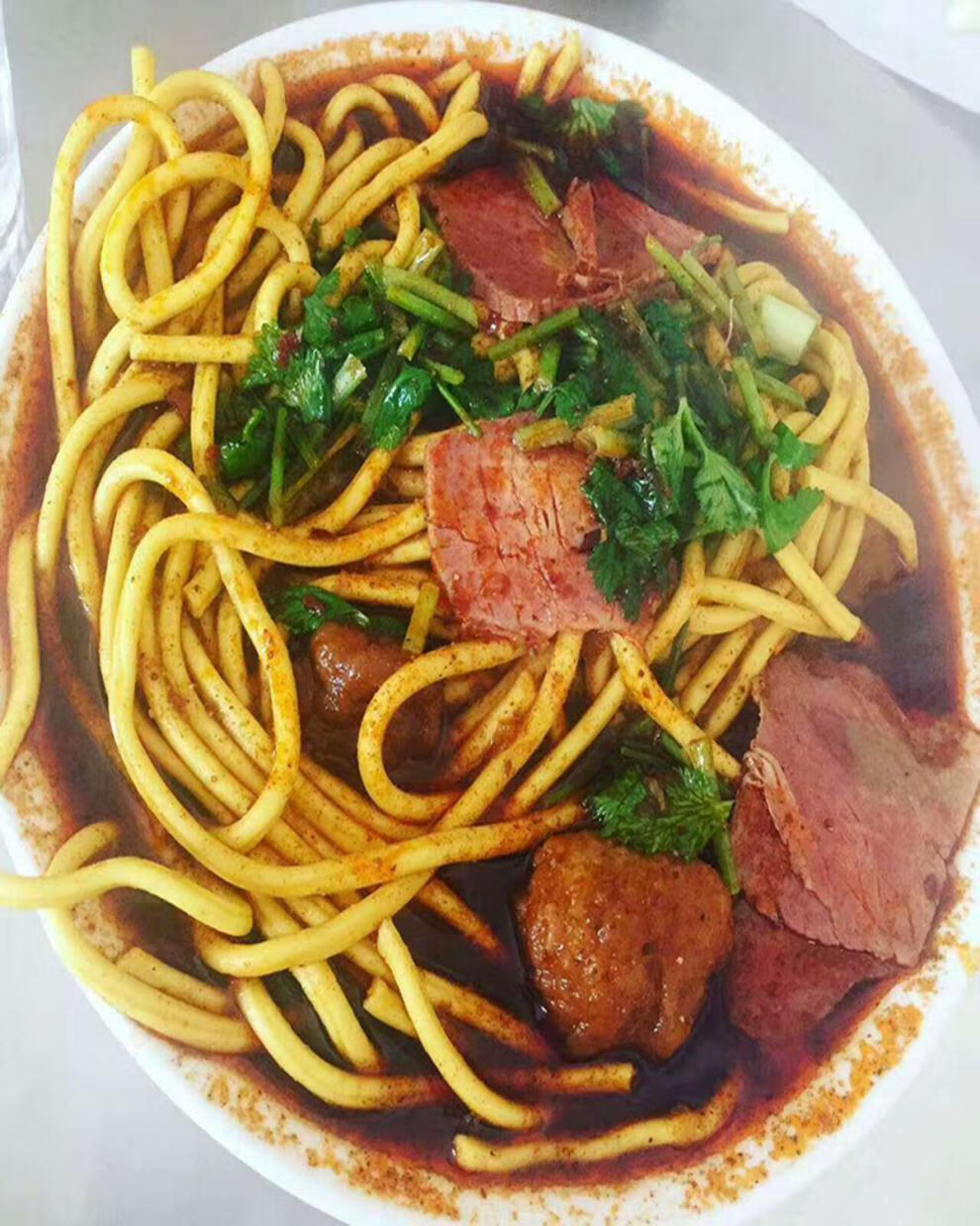 山西地方特产临汾正宗牛肉丸子面二份和三份特色美食小吃真空包装 二