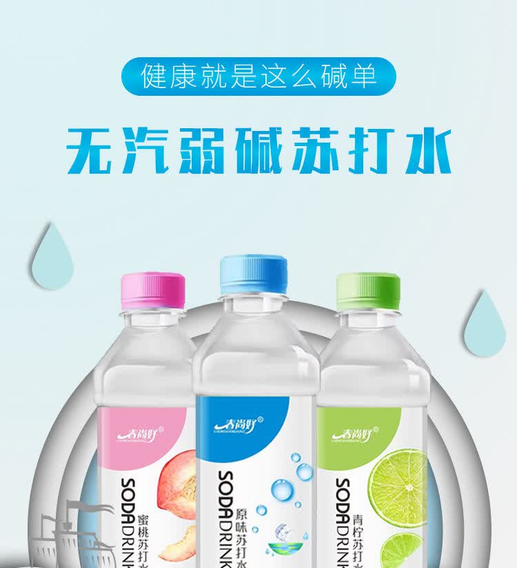 水果味苏打水 逛街居家运动之选350ml*24 装 原味苏打水350ml*24瓶
