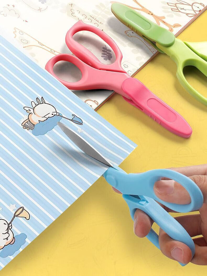 仓梵儿童剪刀小剪子小号手工剪纸刀左手剪刀左撇子专用安全手工剪纸刀