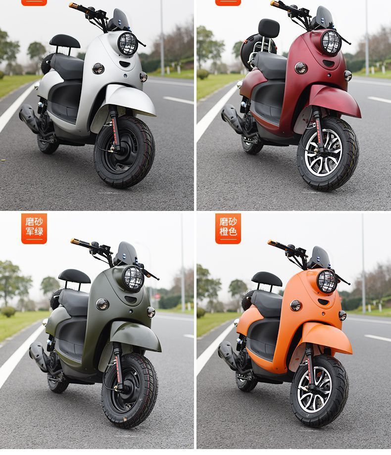 2022年经典复古国四小龟王燃油踏板摩托车小绵羊助力车男女款促销可
