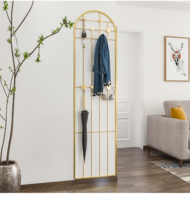 贴墙玄关转角衣帽架卧室进门壁挂落地挂衣架置物架挂衣板墙上单扇青